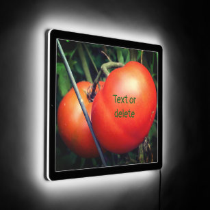 Red Ripe Garden Tomatoes On Vine Personalized LED Sign
