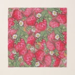 Red Ripe Strawberry Gingham Summer Fruit Colorful Scarf<br><div class="desc">My original painting of red ripe strawberries on red gingham is perfect for those summer strawberry shortcake festivals! Pair this scarf with jeans and a white T shirt for a classic country look,  or use as a great accent on July 4th!</div>