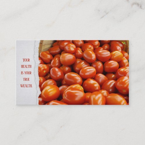 red ripe tomatoes business card