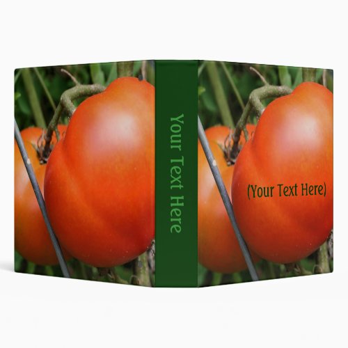 Red Ripe Tomatoes Nature Personalized Binder