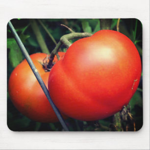 Red Ripe Tomatoes On The Vine Nature Mouse Pad
