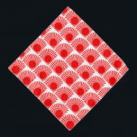 Red rising sun pattern on white bandana<br><div class="desc">Red rising sun pattern on white Bandana.</div>