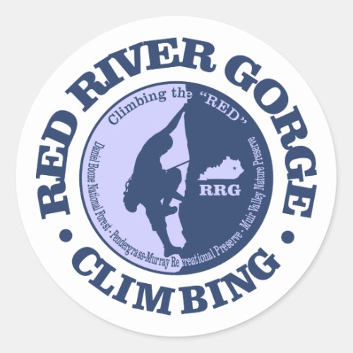 Red River Gorge Climbing Classic Round Sticker