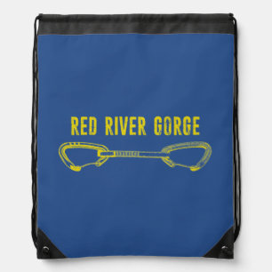 Red River Gorge Climbing Quickdraw Drawstring Bag