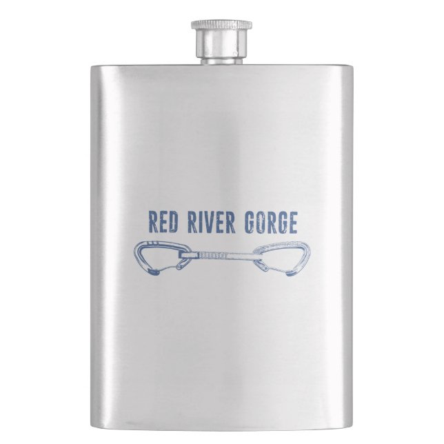 Red River Gorge Climbing Quickdraw Flask (Front)