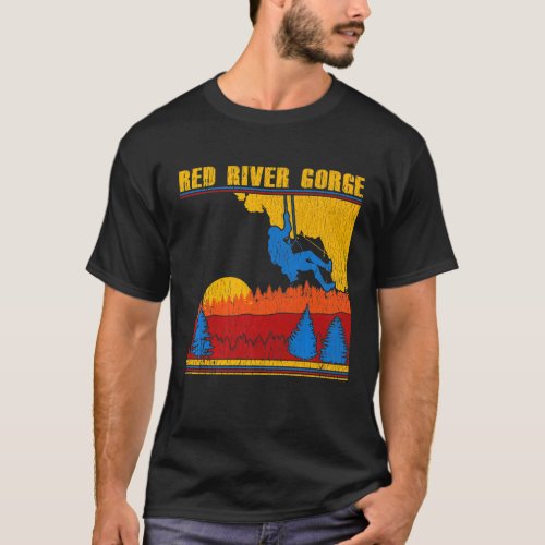 Red River Gorge Retro Rock Climbing T_Shirt