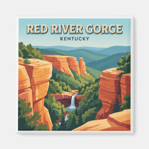 Red River Gorge sandstone cliffs and forest Slade Magnet