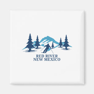 Red River New Mexico Ski Resort Skiing Skier _1 Magnet