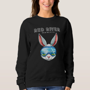 Red River New Mexico Usa Ski And Snowboard Rabbit Sweatshirt