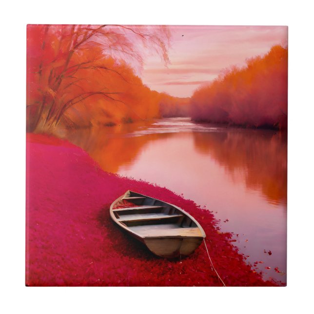 Red River Sunrise Ceramic Tile (Front)