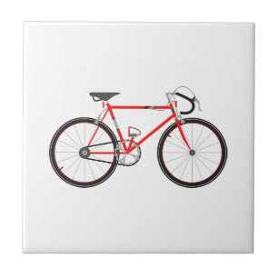 Red Road Bike Ceramic Tile