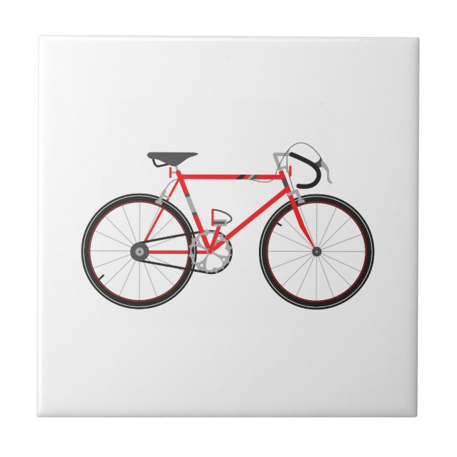 Red Road Bike Ceramic Tile (Front)