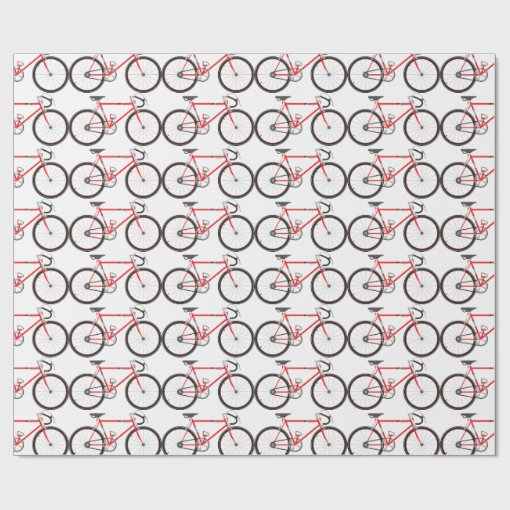 Red Road Bike Wrapping Paper Zazzle