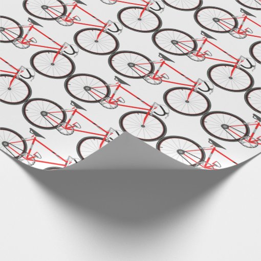Red Road Bike Wrapping Paper Zazzle