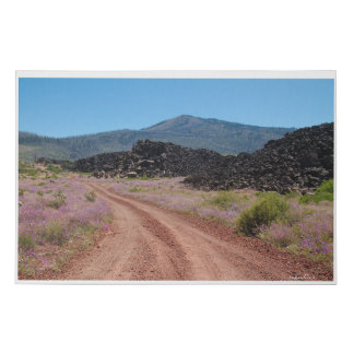 Red Road (white frame) by Sidharta Pascual Faux Canvas Print