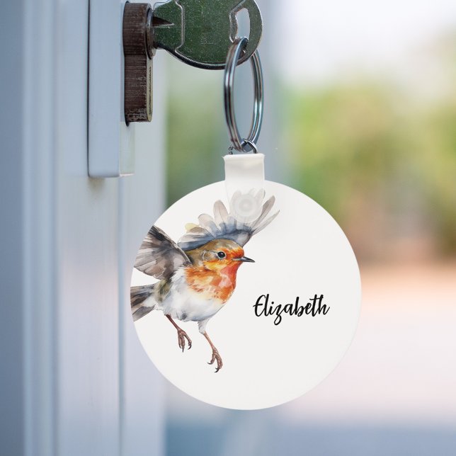 Red robin bird name keychain (Creator Uploaded)