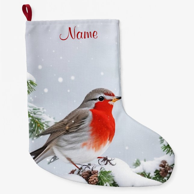 Red Robin Holiday Christmas Stocking (Front)