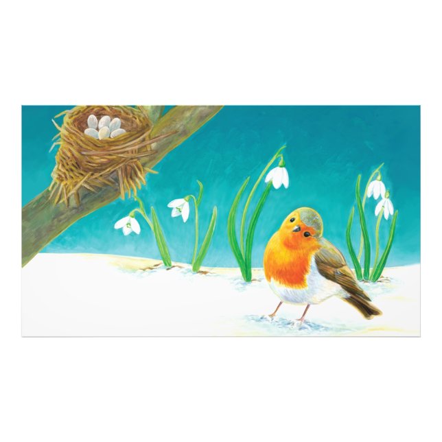 Red Robin Illustration Photo Print (Front)