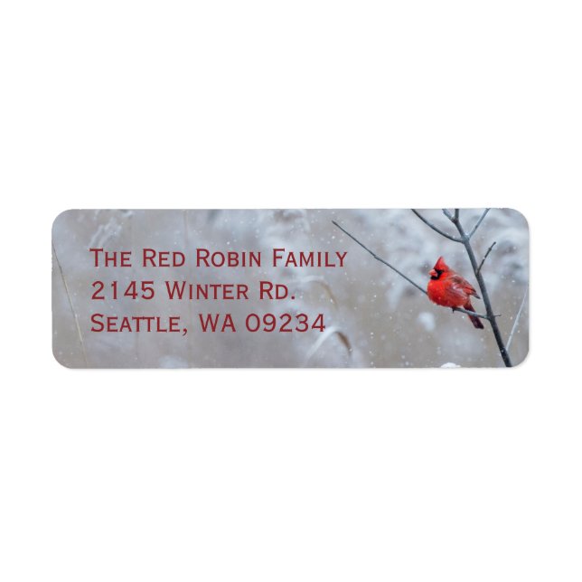 Red Robin in the Snow Christmas  Label (Front)