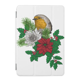 Red robin on Christhmas decoration iPad Mini Cover