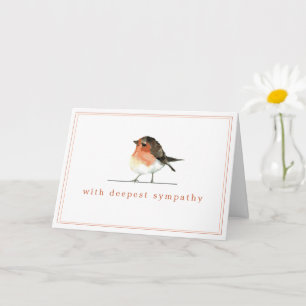 Red Robin- Simple Elegant Sympathy Card