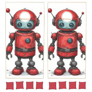 Red Robot Cornhole Set