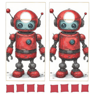 Red Robot Cornhole Set