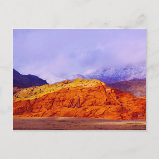 Red Rock and Snow Postcard