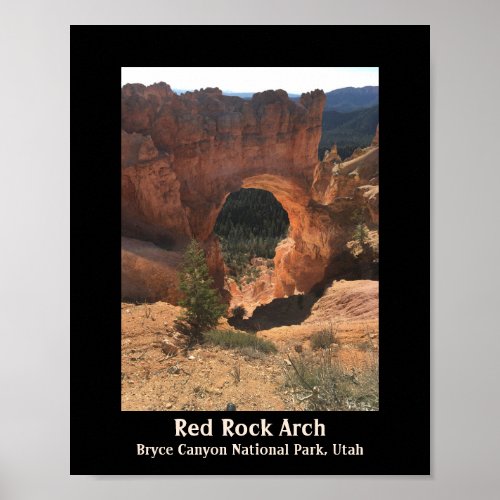 Red Rock Arch Bryce Canyon National Park Utah Poster