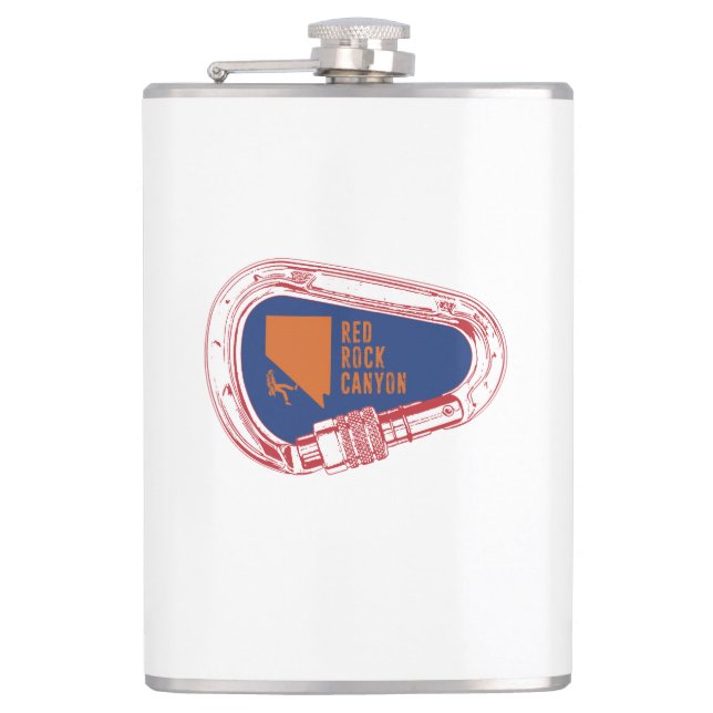 Red Rock Canyon Climbing Carabiner Flask (Front)