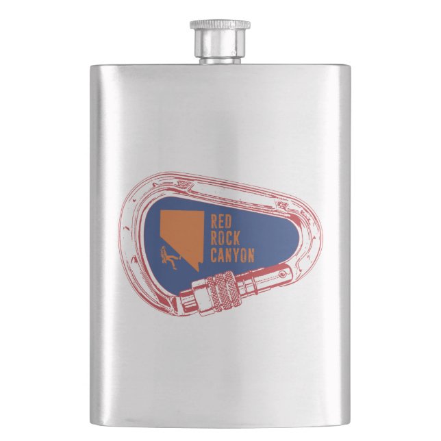 Red Rock Canyon Climbing Carabiner Flask (Front)