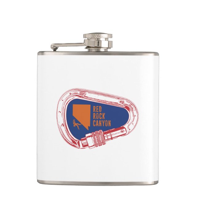Red Rock Canyon Climbing Carabiner Flask (Front)