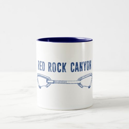 Red Rock Canyon Climbing Quickdraw Two_Tone Coffee Mug