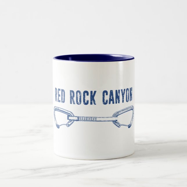 Red Rock Canyon Climbing Quickdraw Two-Tone Coffee Mug (Center)
