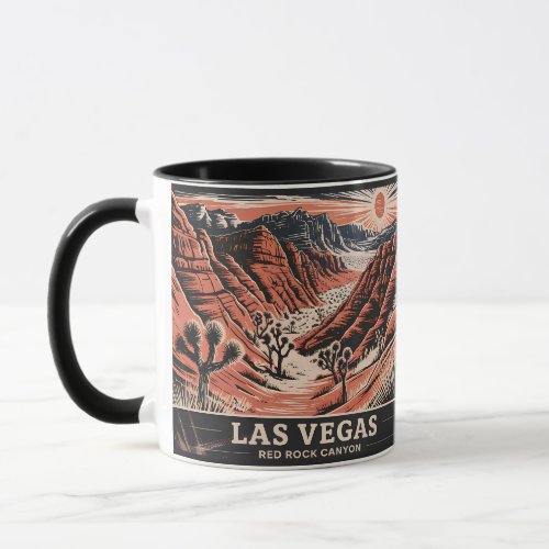 Red Rock Canyon Las Vegas Retro Vintage Travel WPA