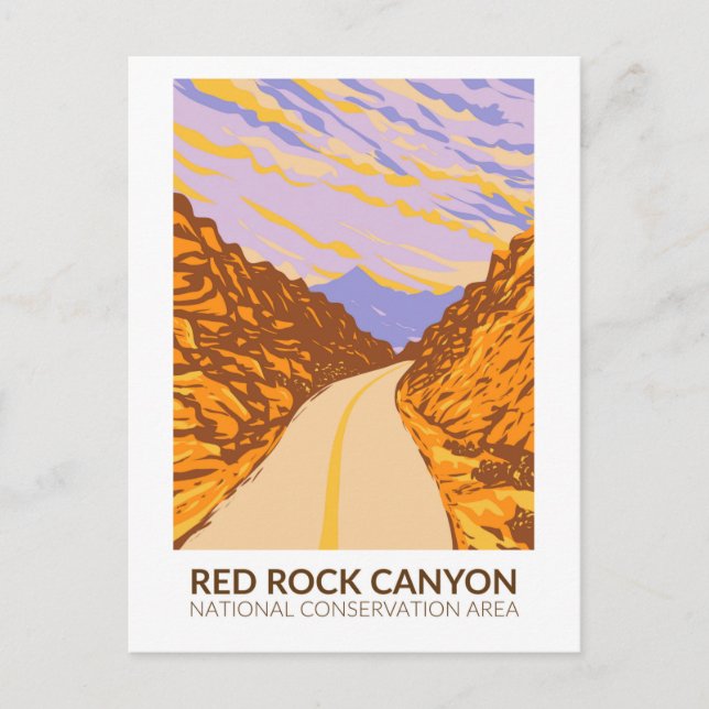 Red Rock Canyon National Conservation Area Road Postcard (Front)