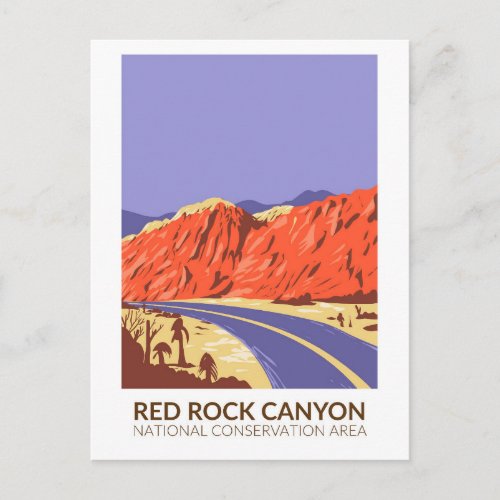 Red Rock Canyon National Conservation Area Roadway Postcard
