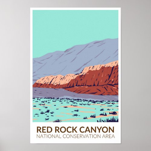 Red Rock Canyon National Conservation Area Vintage Poster
