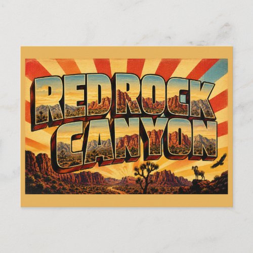 Red Rock Canyon Nevada Sandstone Desert Joshua Art Postcard