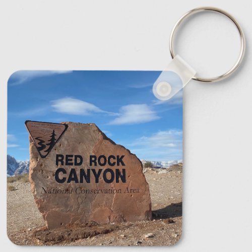 Red Rock Canyon Nevada winter and summer Keychain