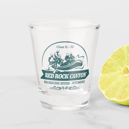 Red Rock Canyon rafting 2 Shot Glass