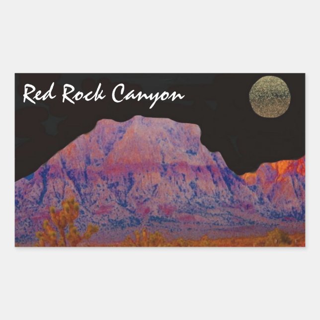 Red Rock Canyon Rectangular Sticker (Front)