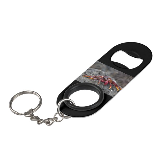 Red rock crab keychain bottle opener (Front Angled)