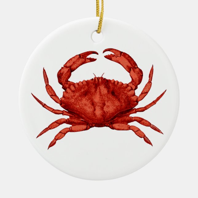 Red Rock Crab (Pacific) Ceramic Ornament (Front)