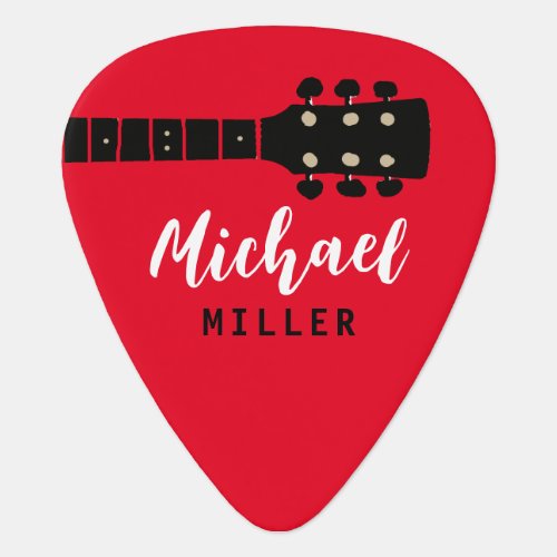 RED Rock Guitar Picks with his Name