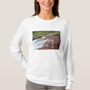 Red rock in Baring Creek in Glacier National T-Shirt