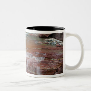 Red rock in Baring Creek in Glacier National Two-Tone Coffee Mug