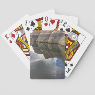 Red Rock Lake Water Reflection Photo Landscape Poker Cards