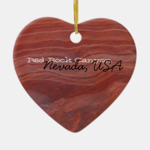 Red Rock Layer Study; Nevada Souvenir Ceramic Ornament