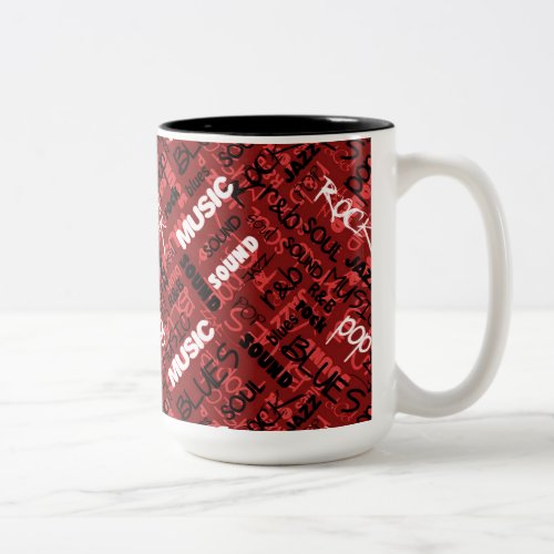 Red Rock Pop R  B Music Two_Tone Coffee Mug